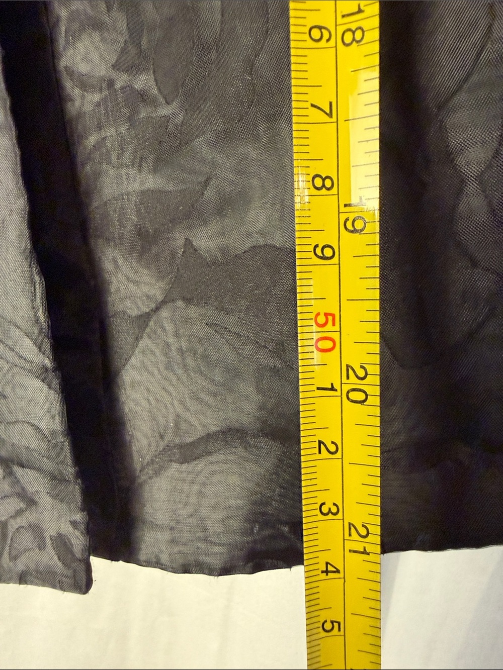 Alex Evenings Black Floral Jacquard Ruffle Front Blouse - Picture 9 of 11